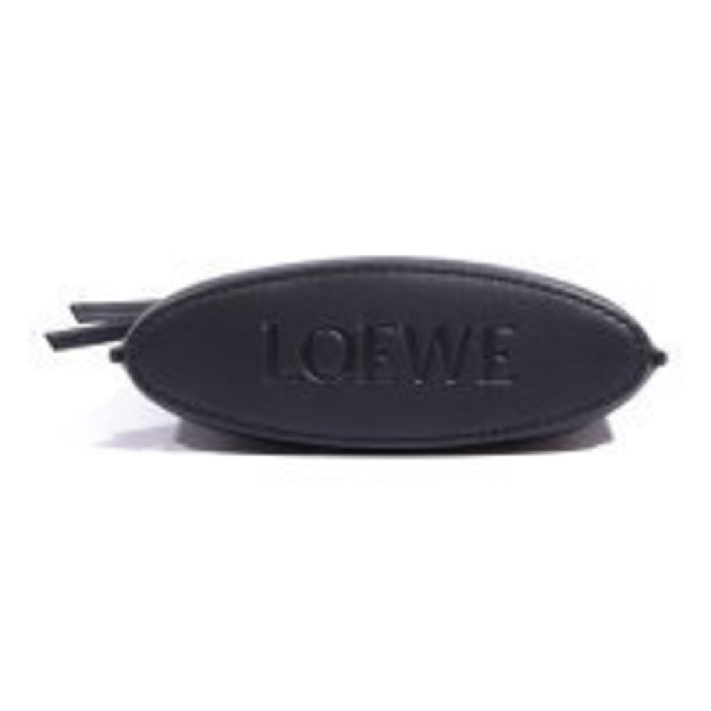 LOEWE Dice Pocket Shoulder Bag Black Leather Mini - Picture 4 of 8